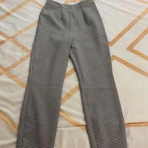 Plaid tapered pants